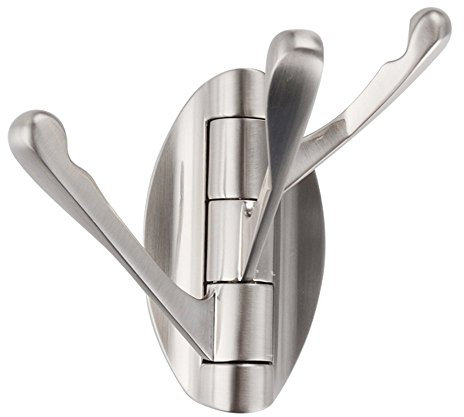 GUOYI Zuhause Schwenken Mauer Montiert Mantel Haken,Solide Metall Drei Swing Kleider/Handtuch Arm Kleiderbügel zum Bad Küche(Gebürstet Nickel)