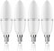YIIZON ampoules Bougie à LED E14 12W, 100W Ampoule à incandescence équivalent, 6000K Blanc Froid, 1200LM, Cri>80+, Petit culot à vis, Chandelier ampoules LED(4 PCS)
