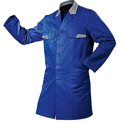 KÜBLER ACTIVIQ Mantel – Mantel aus Polyester-Baumwoll-Mischgewebe mit funktionalen Taschen kbl.blau/Mittelgrau Gr. M