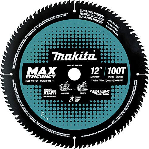 Makita B-67000 12 100T Carbide-Tipped Max Efficiency Miter Saw Blade