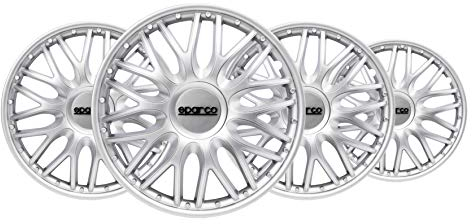 Sparco SPC1596SV Wheel Trims Roma Silver 15 Inch, Set of 4,
