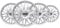 Sparco SPC1596SV Wheel Trims Roma Silver 15 Inch, Set of 4,