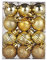 Battnot Weihnachtskugeln 100 teilig 24 teilig 30/60mm Christbaumkugeln Set Weihnachtsbaumschmuck Christbaumschmuck Weihnachtsbaum Kugel Dekoration hängende Hausparty Christmas Xmas (Gold, 24)