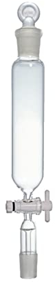 DADAKEWIN 25 Ml De Decantación Embudo Cilíndrico, 24 * 2 Conjunto, Borosilicato 3.3 Vidrio con Tapón De PTFE Y Tapón De Altas Prestaciones Personalizable Laboratorio De Embudo Envase De 1