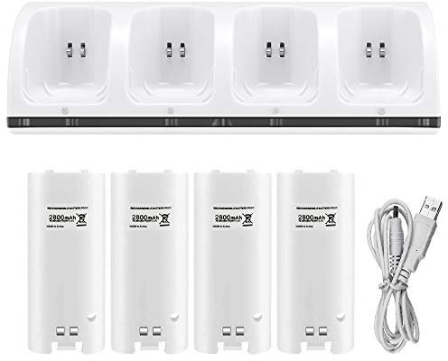 Chargeur pour télécommande Wiimote - Station de charge Surnous pour Wii - Station d'accueil Wii - Chargeur pour station de charge Wiimote