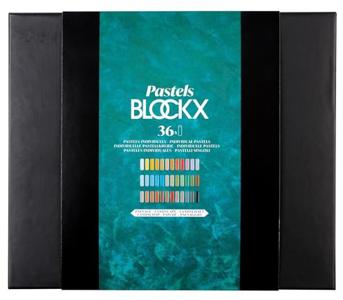 BLOCKX 12936LBXC - Box mit 36 Pastellkreiden, 25x29 cm, Landschaft sortiert