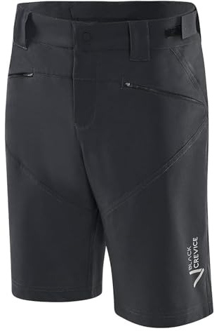 Black Crevice Herren MTB-Hose I Radfahrhose-Herren I Herren Radlerhose I wasserabweisend & schnelltrocknend I strapazierfähige & atmungsaktive Mountainbikehose mit angenehmer Polsterung