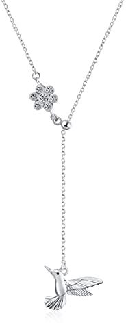 YAFEINI Kolibri-Halskette Sterling Silber Kolibri-Anhänger Kolibri-Schmuck für Frauen Geschenke