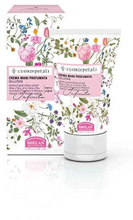 Helan Cuor di Petali - Hand Cream for Dry & Chapped Skin, Silky Effect - Nourishing Scented Cream with Rose Petals, Vitamin C & E for High Protection against Atmospheric Agents - Made in Italy, 50 ml