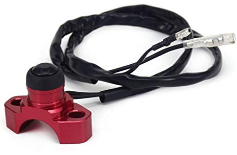 CNC Motorcycle Universal Stop Start Kill Switch Button With Rotating Bar Clamp For K.T.M HO.NDA YAMAHA YZF WRF CRF EXC XCF 125 250 DaJiKan (Color : Red 1)