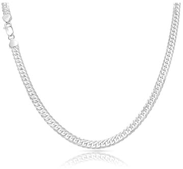 TAIPAN Silberkette Herren Doppel Panzerkette - Glänzend 55cm 6mm Echt 925 Sterlingsilber Halskette für Ihn mit Schmuckzertifikat/Silber Kette Orginal Herren/Geschenke für Männer