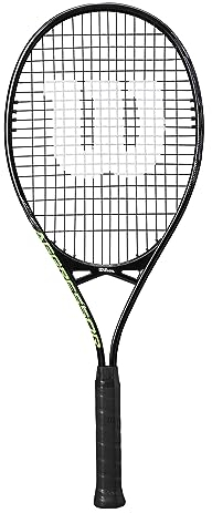 Wilson Tennisschläger Aggressor 112, Aluminium, Grifflastige Balance, 297 g, 69,9 cm Länge, 3, Schwarz