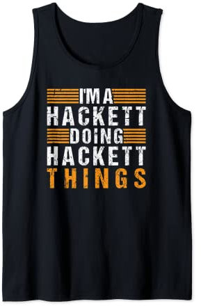 Hackett Family Name Surname Reunion Matching Family Tree Tank Top