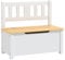 vidaXL Kinderbank mit Stauraum Weiß und Beige 60x30x55 cm MDF