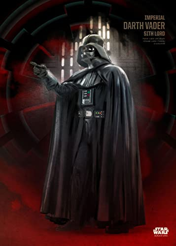 Displate Offiziell Star Wars MetallPoster Magnetische Befestigung Inklusive Lizenziert Bilder Hochwertiges Poster Rogue One Key Forces - Darth Vader2 Poster 45 cm x 32 cm