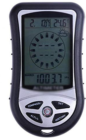 Bussola Elettronica palmare altimetro barometro termometro previsioni Meteo Calendario