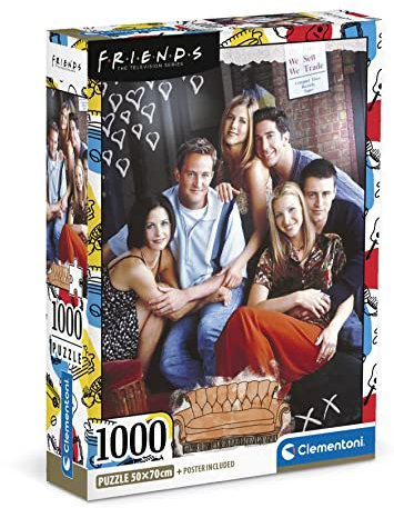 Clementoni - Friends Puzzle-Friends-1000 Teile für Erwachsene, berühmte Filme, Made in Italy, Mehrfarbig, 39711