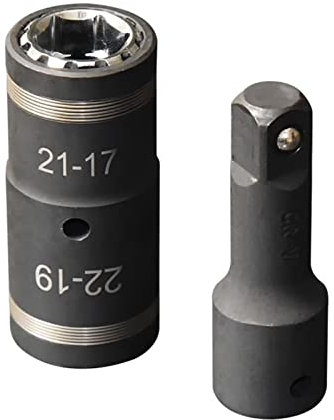 ALMVIS 2 PCS 4 in 1 Prise d'impact des pneus 1/2 Douille for Bascule d'entraînement et Barre d'extension de 3 Pouces Manchon Multifonctionnel