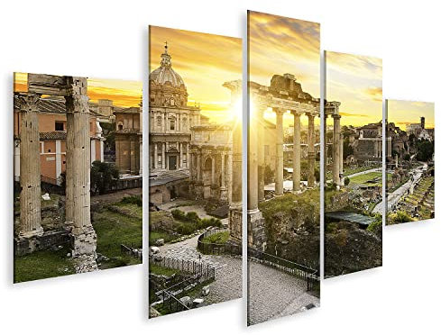 islandburner Bild auf Leinwand Rom Stadt Sonnenaufgang Italien Römisches Forum Bild Bilder Wandbilder Poster
