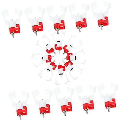 Hohopeti 20st Hühnertrinker Futtertränke Für Geflügel Ferkel Wassernippel Hühner Wassernippel Mäuse Trinker Chinchilla Automatische Zuführung Automatisches Geflügel Abs Wachtel Tierbedarf