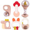 Dentition Ensemble pour Bebe, 6 Pièces Shaker Grab Hochet Jouets, Educatifs Tôt Sensoriels Jouets pour 3 6 9 12 Mois Cadeaux Garçons Filles Cadeaux