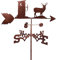 Wetterfahne Design Tier Hirsch Wetterfahne Windrichtungsanzeiger Yard Windmesswerkzeuge Wetterhahn Edelstahl Langlebig Mit Anti-Rost-Beschichtung