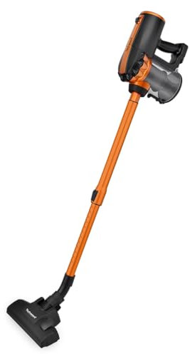 Techwood TAS605 TAS-605, aspirateur Balai, Orange/Noir, 600 W, 0.5 liters