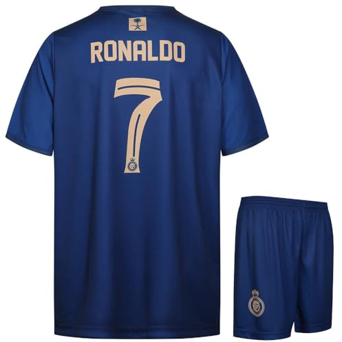 Al-NASSR Trikot Set – Kinder und Erwachsene - Jungen - Fußball Trikot - Fussball Geschenke - Sport t Shirt - Sportbekleidung - Größe L