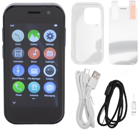 Dpofirs XS15 Pro 3G Small Smartphone 3.0 Pollici Android 9.0 Cellulari, 128GB Espandibile, Dual SIM Carino Palm Smartphone 2GB 16GB ROM Cellulare per studenti (nero)