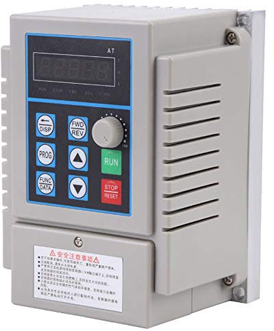 AC 220 V 0,75 KW Variateur de Fréquence VFD Contrôleur de Vitesse Onduleur monophasé avec Couple élevé, Large Plage de Vitesse et Faible Bruit pour les Entraînements Hautes