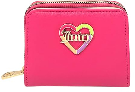 Juicy Couture Damen Love Mode Small Zip Around, Pink Flash, Carry-On 4.5-Inch, Love Mode Small Zip Around