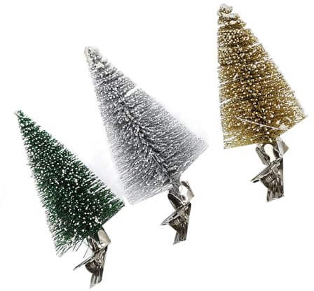3 x Weihnachtsbaumschmuck-Clips, lebendiger, exquisiter Kiefernbaum mit Clip Weihnachtsdekoration