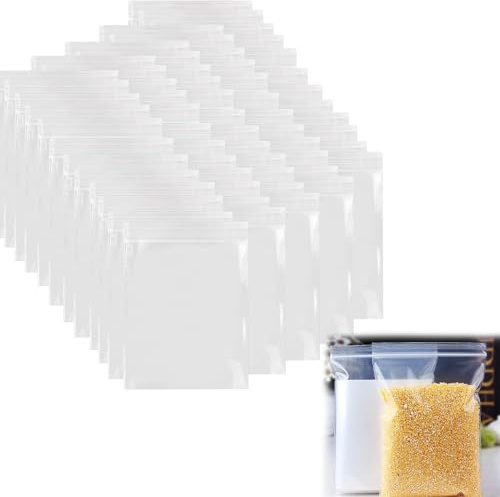 Lot de 500 Sachets Zip Transparent 8 x 12 cm en Polyéthylène - Sacs Refermables pour Stockage Alimentaire et Objets Divers - Résistants et Pratiques