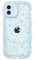 ZTOFERA Wavy Case for iPhone 12 (6.1), Cute Girls Clear Curly Wave Frame Shape Bling Sparkle Star Glitters Soft TPU Back Cover Protective Phone Case Lightweight Shockproof Bumper Cover, Blue