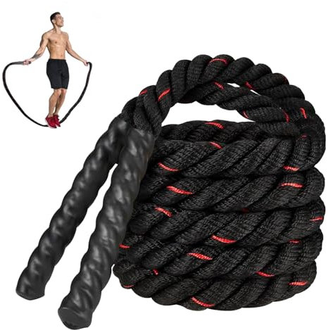 Comba de saltar para adultos, fitness, con pesas, 1,3 kg, cuerda de saltar, para entrenamiento muscular, para entrenamiento de cuerpo entero, para mujeres y hombres, interior y exterior
