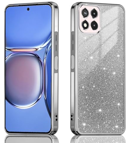 JNERBUYI Coque Transparente pour Xiaomi Redmi 9C/Redmi 10A/Redmi 9C NFC, Housse Bumper de Téléphone, Coque Ultra Fine Galvanisée Exquise, Étui Pailletée pour Filles. Noir