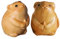 Yeory Mouse Figurine 2Pcs Cute Vivid Wooden Animals Zodiac Miniature 1.3x1.2x1.6in Decorative for Desktop Shelf