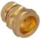 ODSUPPLIES Brass Compression Coupling - 20mm to 15mm MDPE to Copper Pipe Adapter