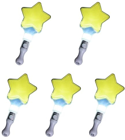 X-Institute Set Mit 5 Blinkenden Zauberstäben In Herz Stern Form Leuchtende Zauberstäbe Farben Ändern LED Leuchtstab Für Festivals Und Feiern