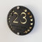 Round Garland Personalized 3D Acrylic House Number Plaque, Two-Tone Floating Numbers (Black and Gold) for Indoor and Outdoor, Perfect for Homes, Hotels, Apartments and Business.