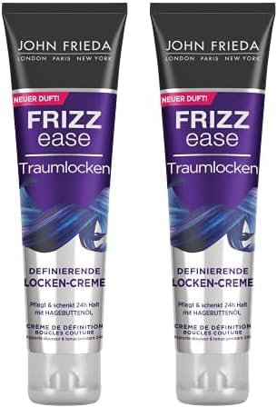 John Frieda Definierende Locken Crème - Aus der Frizz Ease Traumlocken Serie - Für flexible, definierte Locken ohne Frizz - Mit Hagebutten-Öl - Inhalt: 150 ml (Packung mit 2)