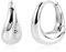 ALEXCRAFT Dicke Welle Ohrringe Silber 925 Creolen Damen Chunky Silver Hoop Earrings für Frauen Freundin Mama Mädchen