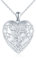 VIKILEE Fée des Fleurs Collier Photo Femme Fille Argent 925: Cœur Pendentif Porte Photo Belle Fleur Colliers-Personnalisé Médaillon Collier Bijoux Tendance-Amour Cadeau pour Maman Copine Femme Argent