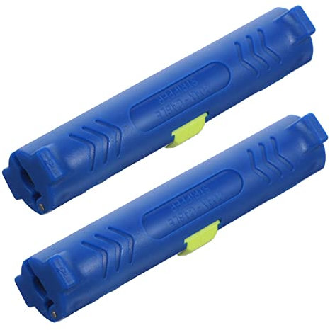 Angoily Elektrischer Abisolierer 2 Stück Stahl Kunststoff Kabelabisolierzange Kupferdraht Abstreifer Isolierung Entferner Werkzeug Für Elektriker Und Heimwerker