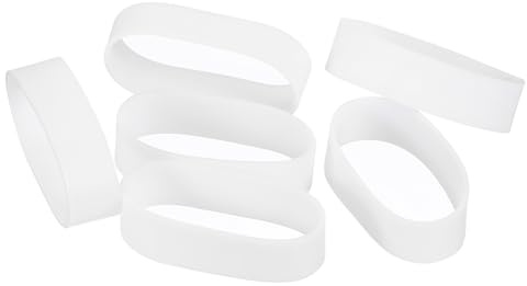 QUARKZMAN 200 Stück Silikon Gummibänder Starke Elastische Bänder Weiß