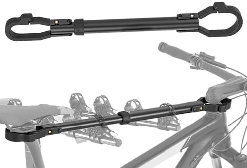 Sports Barre d'adaptation pour Porte-vélos, 58,5-76 cm, capacité 30 kg, Tube supérieur de vélo, Barre transversale, Adaptateur réglable, Noir