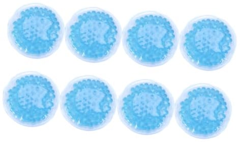 PACKOVE 8 Stück Rundes Kühl- und Wärmekissen 8cm Gelkompresse Wiederverwendbar Schmerztherapie Muskelentspannung Kühl- und Wärmepack für Sportverletzungen und Schmerzbehandlung
