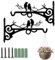 XWUX Lot de 2 Suspension Plante, Crochet Mural de 20 CM, Suspension Plante Exterieur pour Pot de Fleur Suspendu, Nichoir, Lanterne, Carillon éOlien, Applique Murale