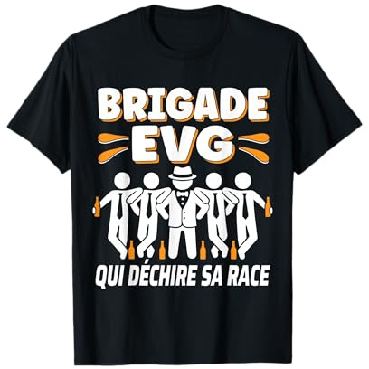 Brigade EVG Enterrement De Vie De Garçon Marié Humour Drôle T-Shirt