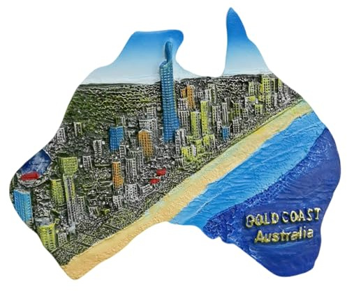 Gold Coast Australia Refrigerator Magnet Travel Souvenir Fridge Decoration 3D Craft Collection